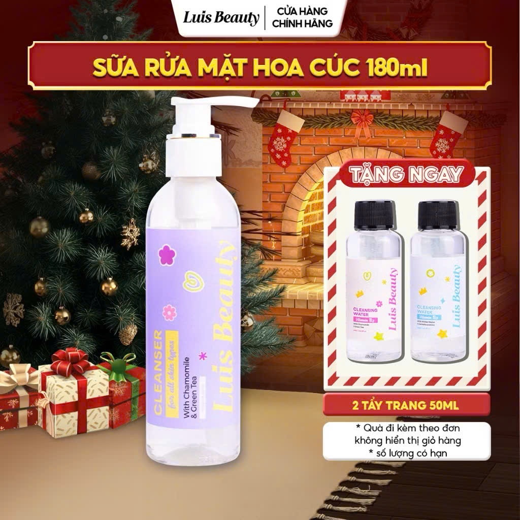 [Pass KOC 99%][Đã Mở Seal] Phân Loại Hoa Cúc Cho Da Dầu - ￼Sữa Rửa Mặt Thuần Chay Luis Beauty 180gr 
