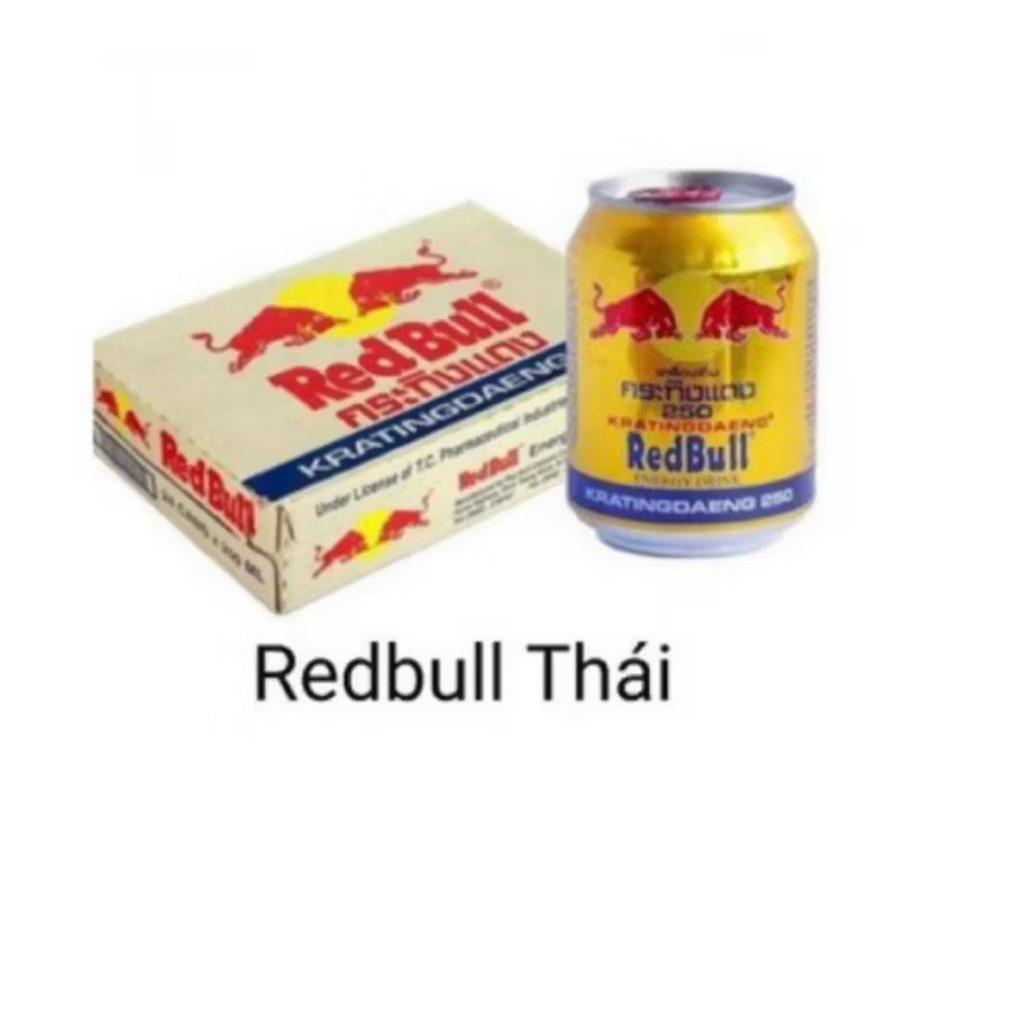 1 thùng 24 lon nước tăng lực bò húc Thái