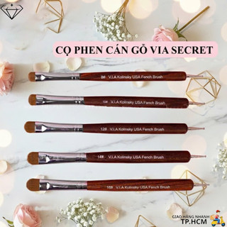 Cọ phen đầu móng cán gỗ 2 đầu và chấm bi V I A 8 10 12 14 16 Cọ french móng tay chuyên dụng cho dân làm nail NailDiamond