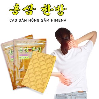 Combo 5 Gói (100 Miếng) Dán Sâm giảm đau Himena Vàng Hàn Quốc - giảm đau nhanh hiệu quả