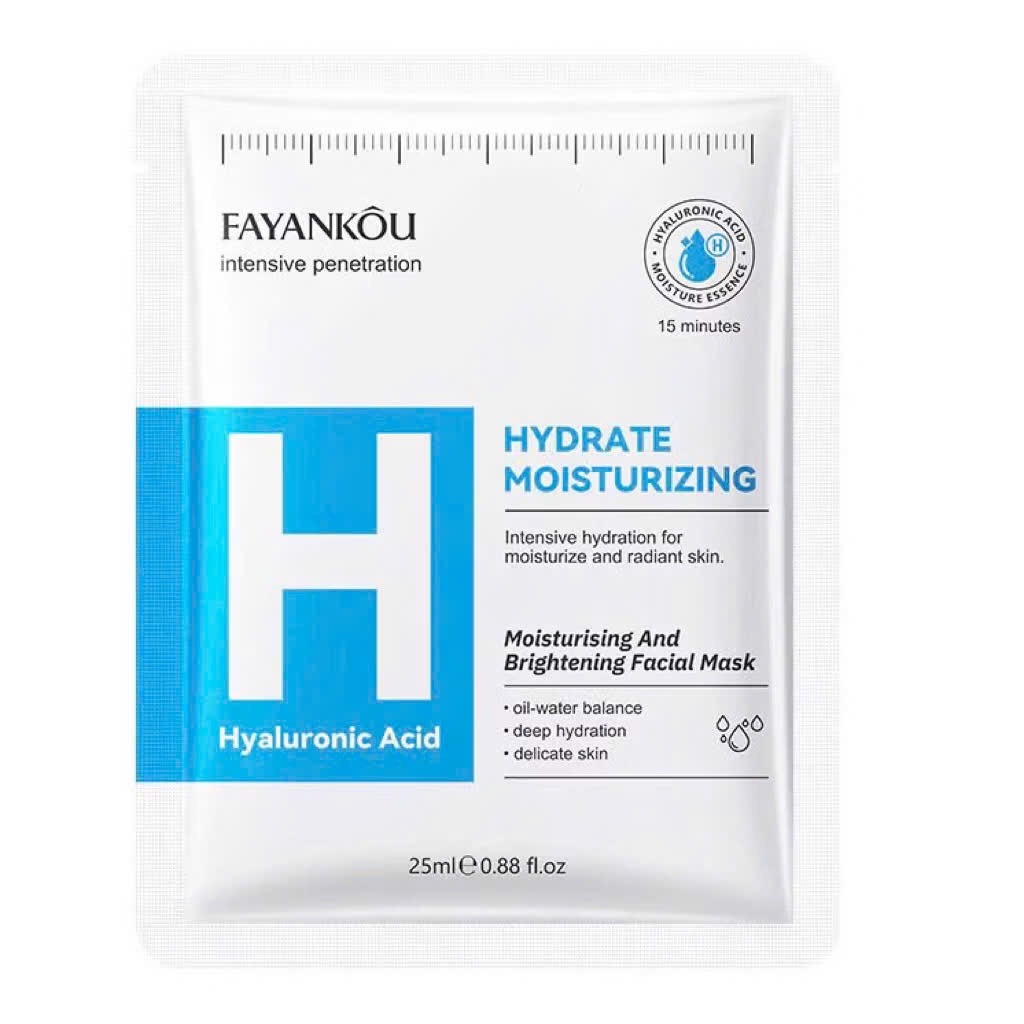 [mua 10 tặng 1] Mặt Nạ Hyaluronic Acid Fayankou Cấp Nước – Dưỡng Ẩm Sâu, Da Căng Mịn (25ml)