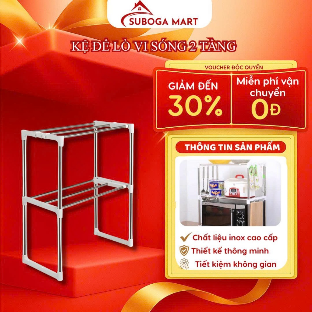 [HÀNG LOẠI 1] KỆ ĐỂ LÒ VI SÓNG 2 TẦNG,KỆ INOX ĐỂ LÒ VI SÓNG,KỆ ĐỰNG ĐỒ DÙNG NHÀ BẾP SIÊU TIỆN DỤNG
