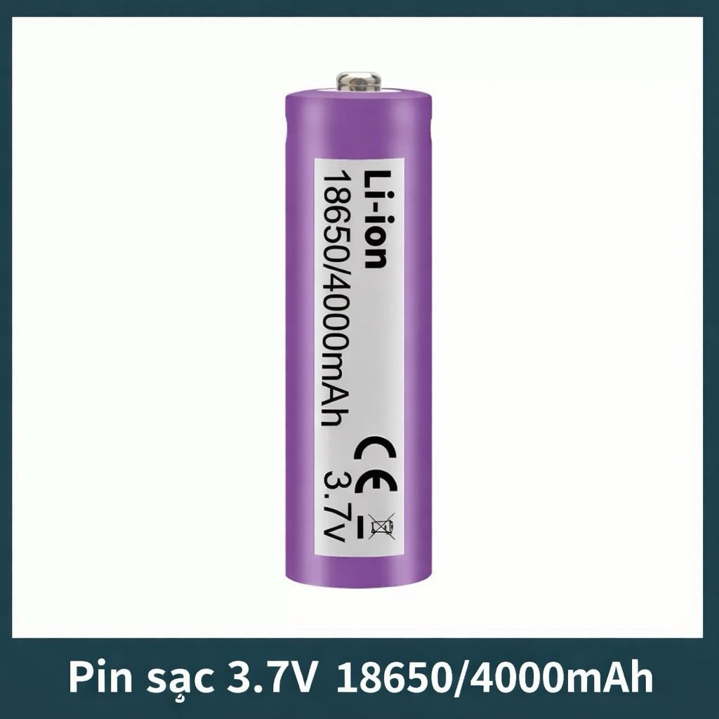 Pin sạc Li-ion 18650 3.7V – Dung lượng 4000mAh