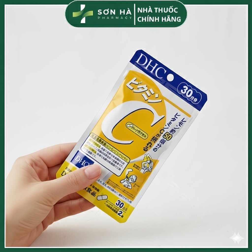 Viên Uống DHC Vitamin C 1000mg Nhật Bản Sáng Da, Mờ Thâm, Tăng Đề Kháng Gói 60 Viên