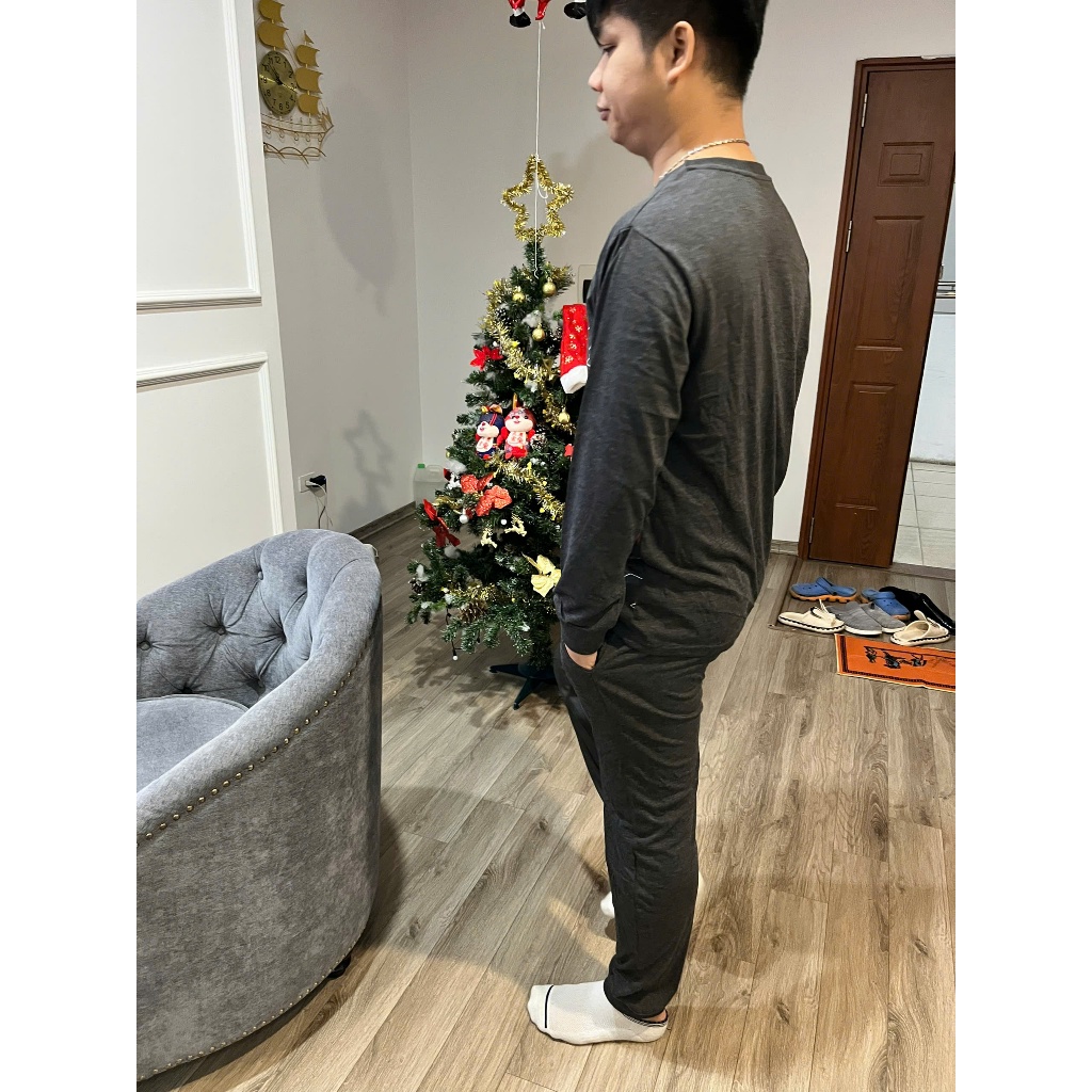 🔥 Bộ Đồ Nam Dài Tay Thể Thao, Đồ Bộ Nam Cotton Co Giãn 4 Chiều, Form Rộng Big Size 100kg