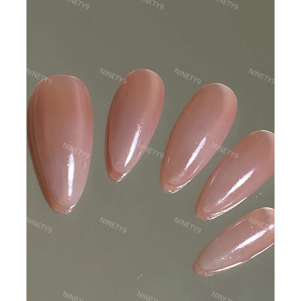 [N09] Nailbox hồng ombre tráng gương trong suốt