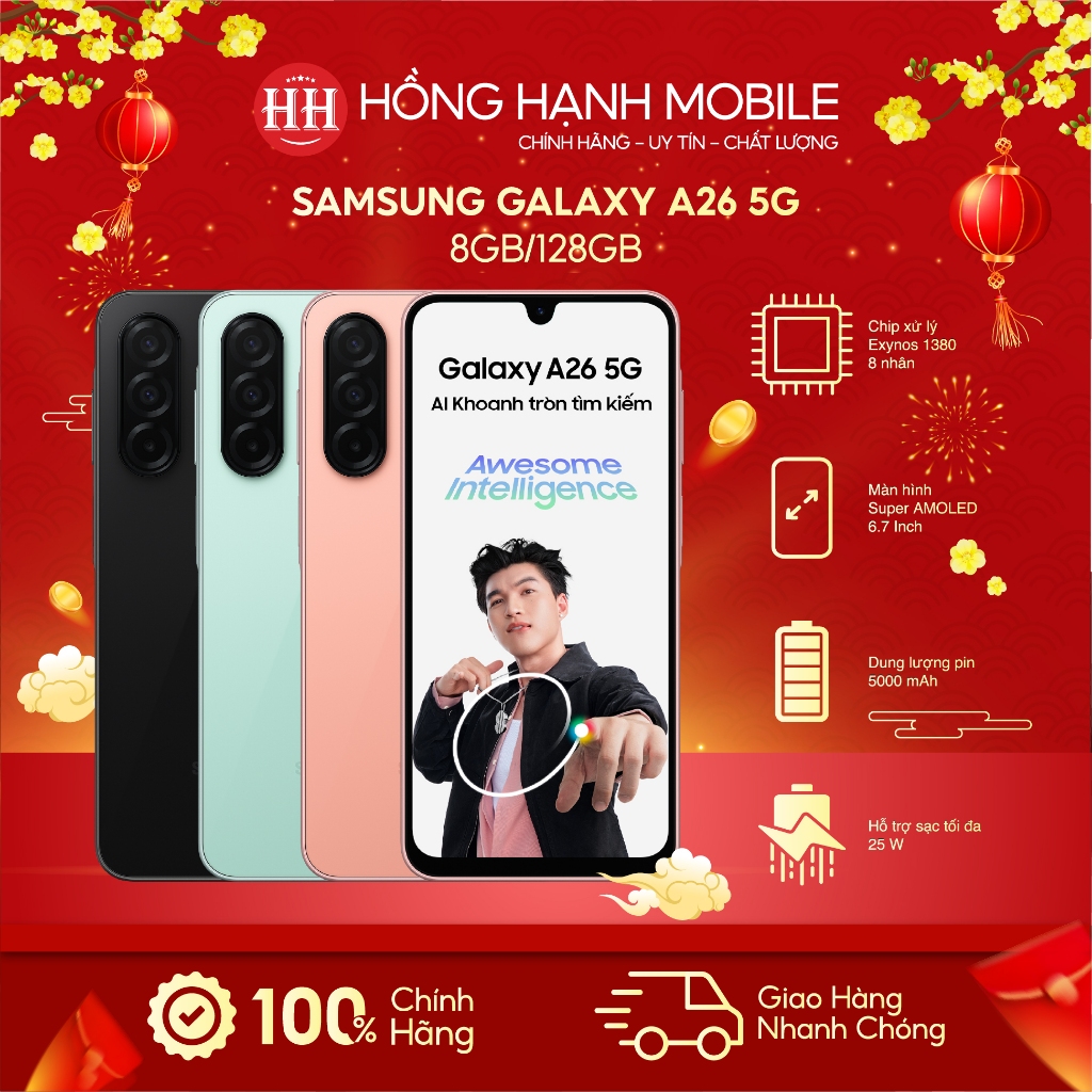 Điện Thoại Samsung Galaxy A26 5G 8GB/128GB - Hàng Chính Hãng