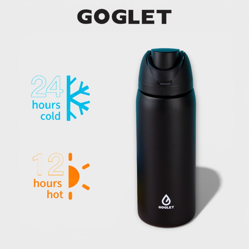 GOGLET Bình Giữ Nhiệt Thể Thao Inox 304, Dung Tích 950ML Giữ Nhiệt Tốt 6 - 12 Tiếng, Thiết Kế Cá Tính, Màu Đen TITAN | BigBuy360 - bigbuy360.vn