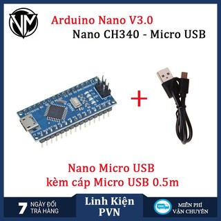 Module arduino NANO V3.0 Atmega328P CH340 MiniUSB / TypeC / MicroUSB