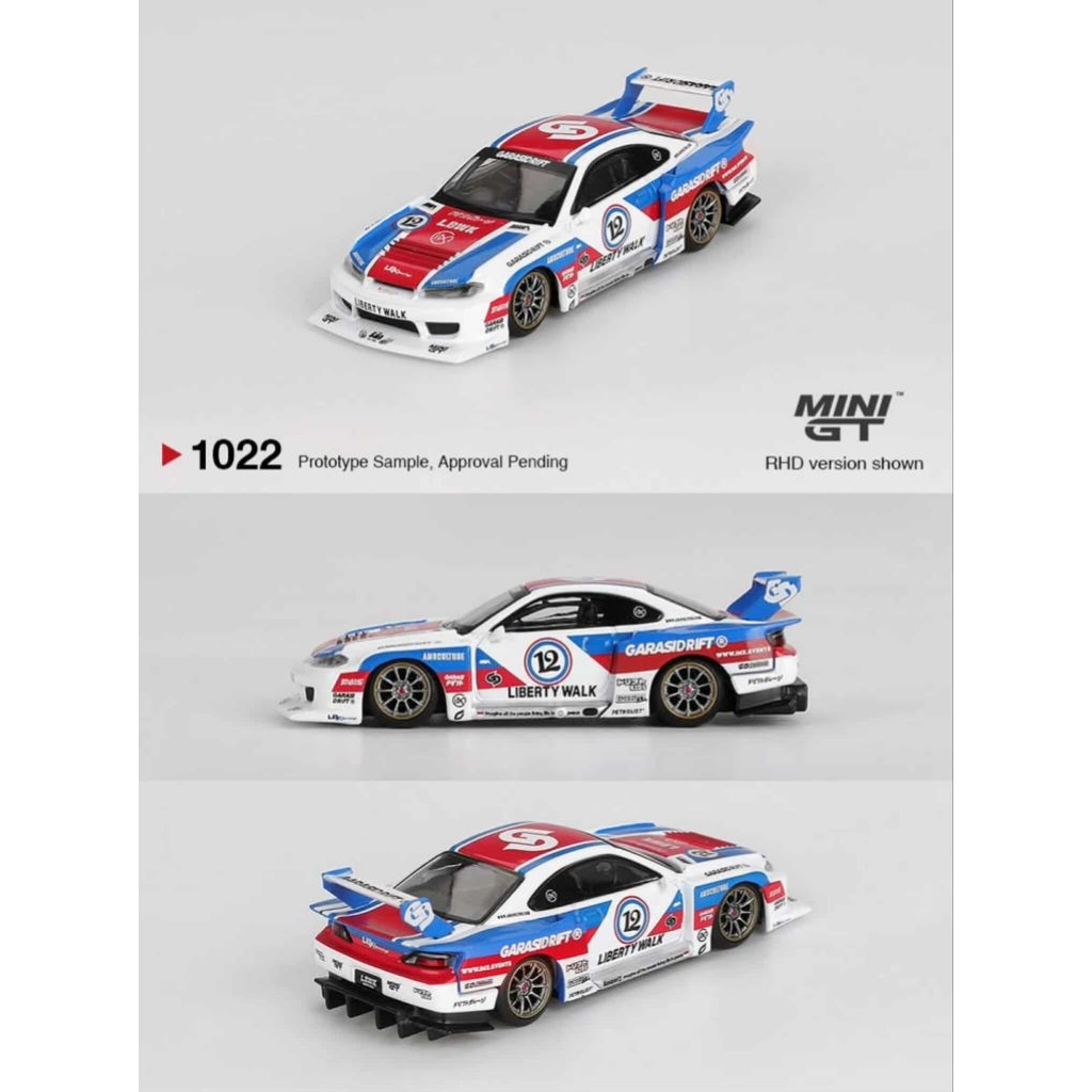 [xesamset] MINI GT – Nissan S15 SILVIA LB-Super Silhouette GARASIDRIFT × LBWK 2025 [bản card]