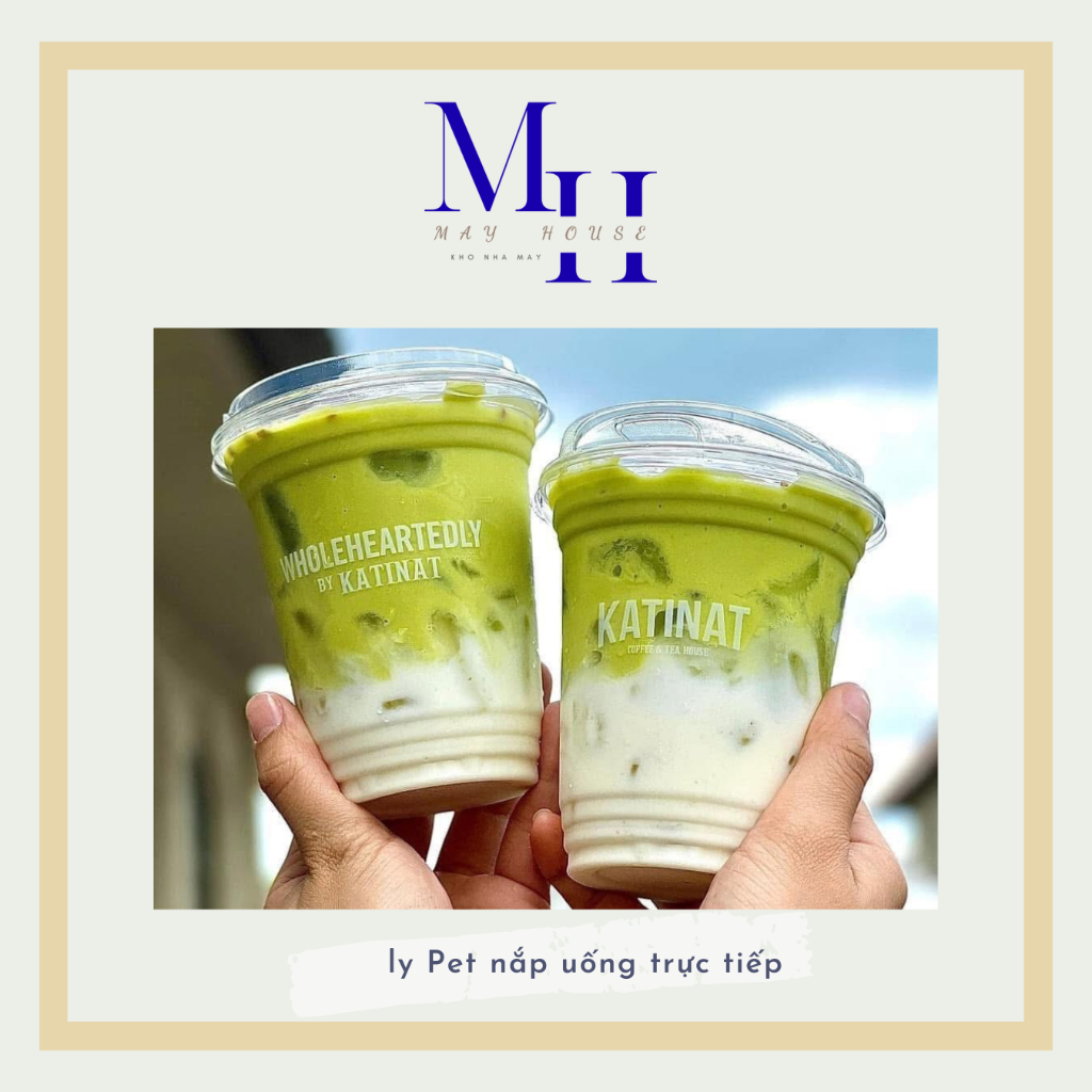 Set 50 Ly Nhựa PET Có Nắp Uống Trực Tiếp | 360ml 500ml 700ml | Ly Đựng Trà Sữa Cà Phê Mang Đi