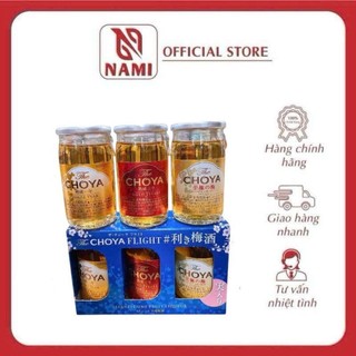 Set 3 lọ mơ Choya Flight Mini 60ml/chai