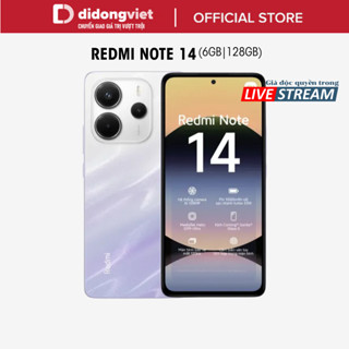 (KOL) Điện thoại Xiaomi Redmi Note 14 6GB | 128GB, 6.67" 120Hz - MediaTek Helio G99-Ultra - 5500 mAh | BH 18 tháng