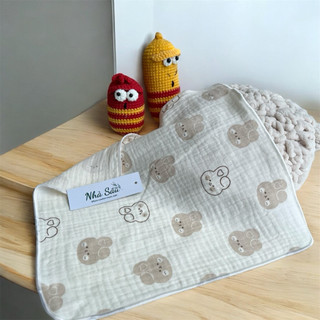 Khăn mỏng-khăn sữa xô muslin 2 lớp Nhà Sâu