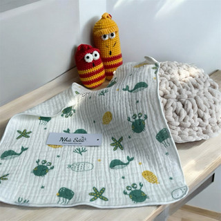 Khăn mỏng-khăn sữa xô muslin 2 lớp Nhà Sâu