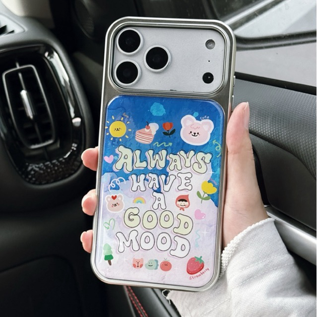 ỐP CHỐNG SỐC VIỀN BẠC - GOOD MOOD