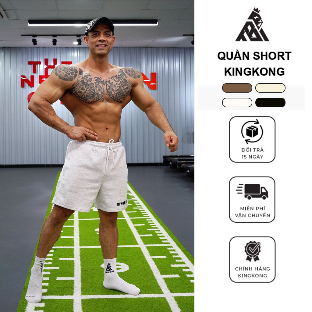 Quần Short KingKong Basic Khóa Zip - Local Brand TB KINGKONG SPORT WEAR