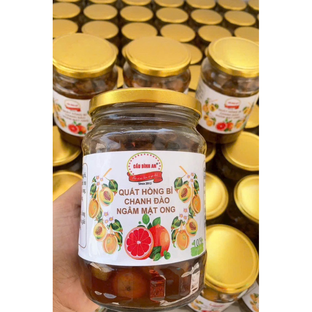 Siro Quất hồng bì chanh đào chai 750ml giảm ho long đờm