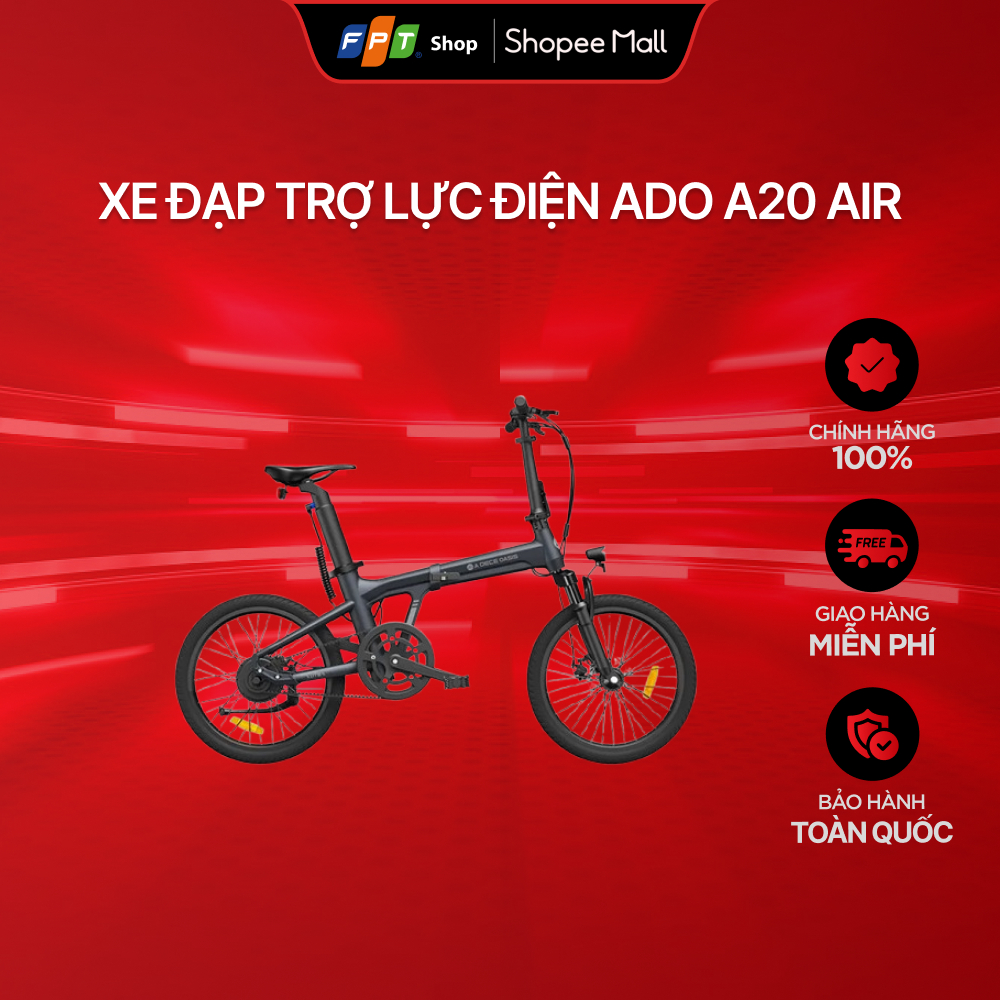 [Bản nâng cấp có phuộc trước 2026] Xe Đạp Trợ Lực Điện ADO A20 Air