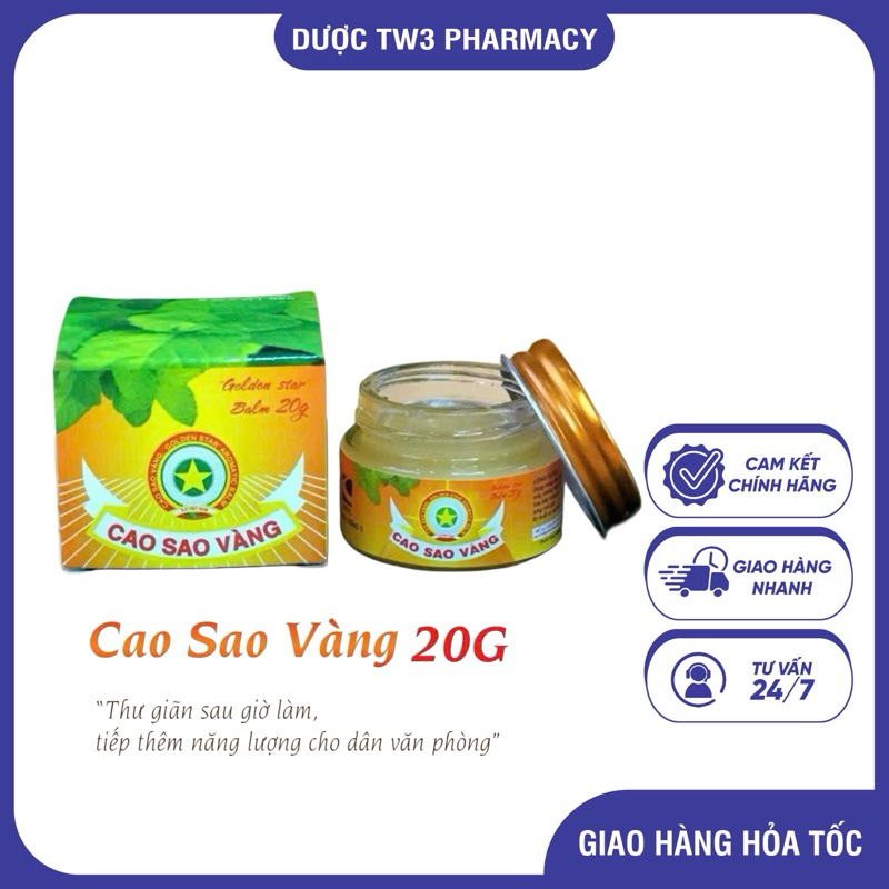 Cao Sao Vàng DƯỢC TW3 20g- Chính Hãng- Date 2029