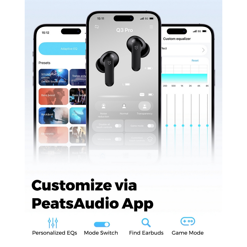 Tai Nghe Bluetooth 6.0 Soundpeats Q3 Pro | ANC | Kết nối 2 thiết bị | BigBuy360 - bigbuy360.vn