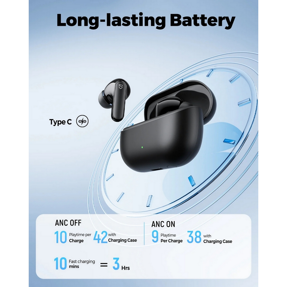 Tai Nghe Bluetooth 6.0 Soundpeats Q3 Pro | ANC | Kết nối 2 thiết bị | BigBuy360 - bigbuy360.vn