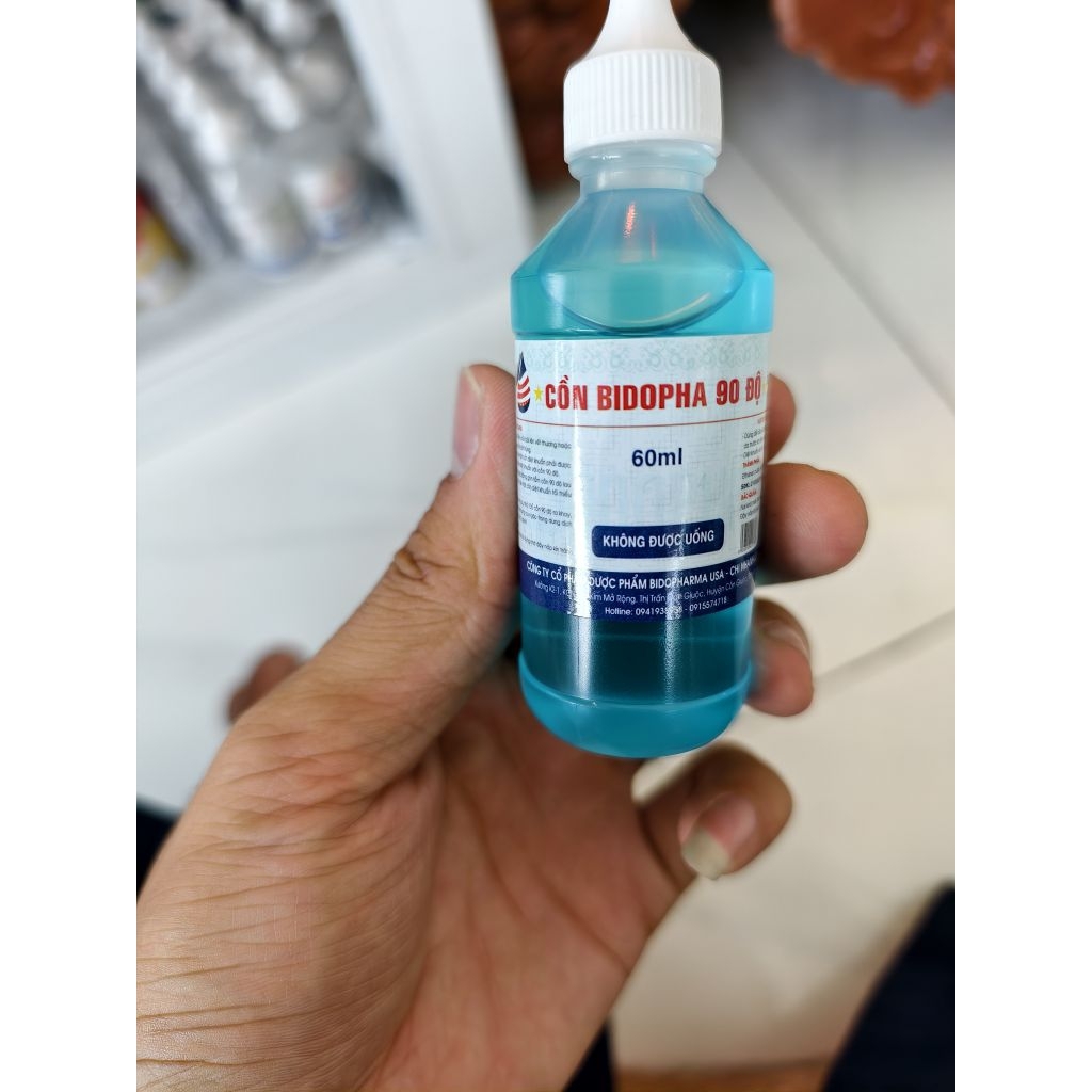 cồn xanh bidopha 90độ 60ml date xa