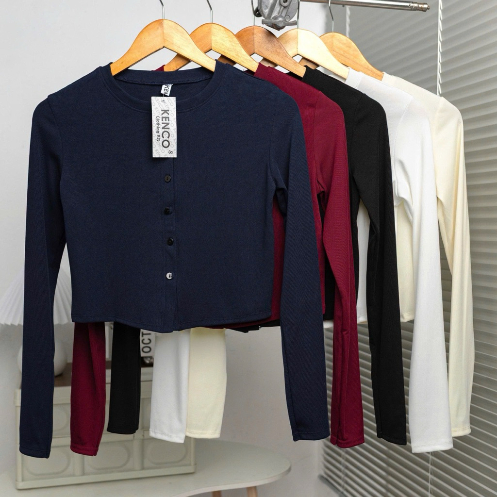 Áo Khoác Cardigan Trụ Dáng Ôm Nhẹ Mặc Trong Mặc Ngoài Đều Đẹp Chất Cotton nhuyễn co giãn Size S M L Màu Pastel Ngọt Ngào | BigBuy360 - bigbuy360.vn