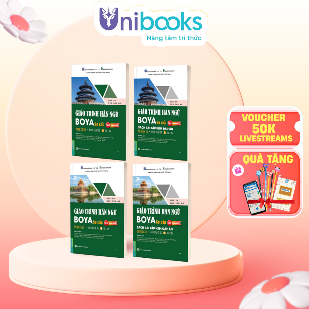Sách - Combo Giáo trình Hán ngữ BOYA Sơ cấp 1 & Sơ cấp 2 – Phiên bản 3 mới nhất 2025