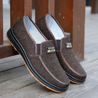 Giày vải đế mềm dành cho nam, bền, dễ xỏ, chống trơn trượt, thoáng khí (nên chọn nhỏ hơn 1 cỡ)