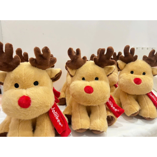 Gấu Bông Tuần Lộc Jollibee (có logo)