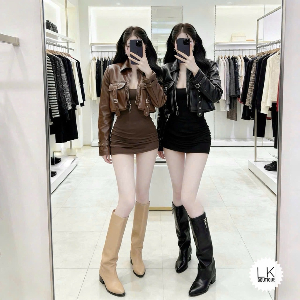 Sét Váy Body Kèm Áo Da Size SM (B350)