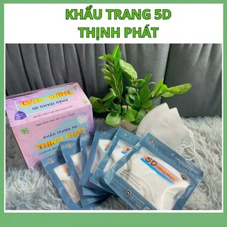 CHÍNH HÃNG 100 chiếc Khẩu trang 5D Thịnh Phát kháng khuẩn ngăn giọt bắn chống bụi