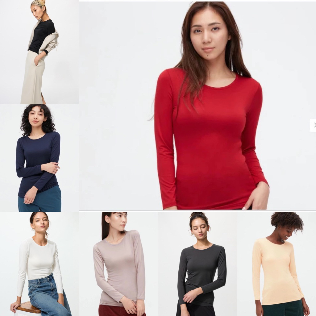 Áo giữ nhiệt heattech nữ cổ tròn UNIQLO