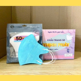 CHÍNH HÃNG 100 chiếc Khẩu trang 5D Thịnh Phát kháng khuẩn ngăn giọt bắn chống bụi