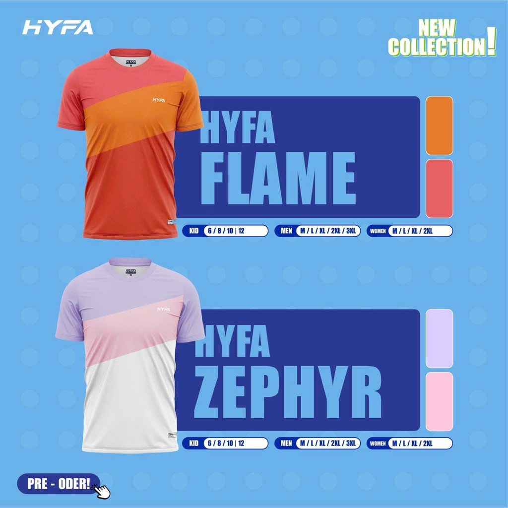 Áo thể thao HYFA chính hãng - mẫu FLAME/ZEPHYR