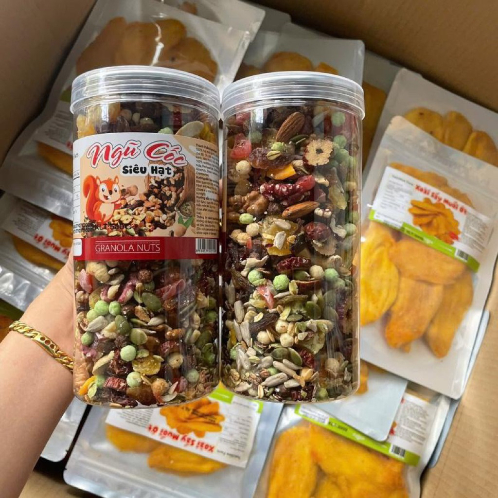 Granola siêu hạt dinh dưỡng 500G. Hạt Ngũ Cốc Dinh Dưỡng.
