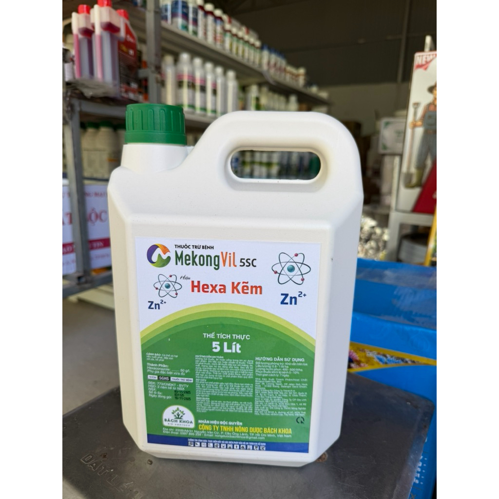 Hexa Kẽm MekongVil can 5lít nước xanh đặc