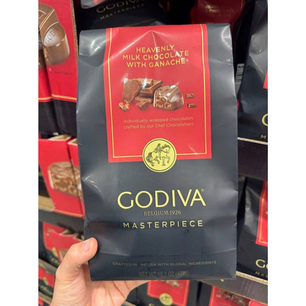 HÀNG MỸ Socola Godiva Masterpiece Belgium Milk Chocolate with Garnache gói 428gr