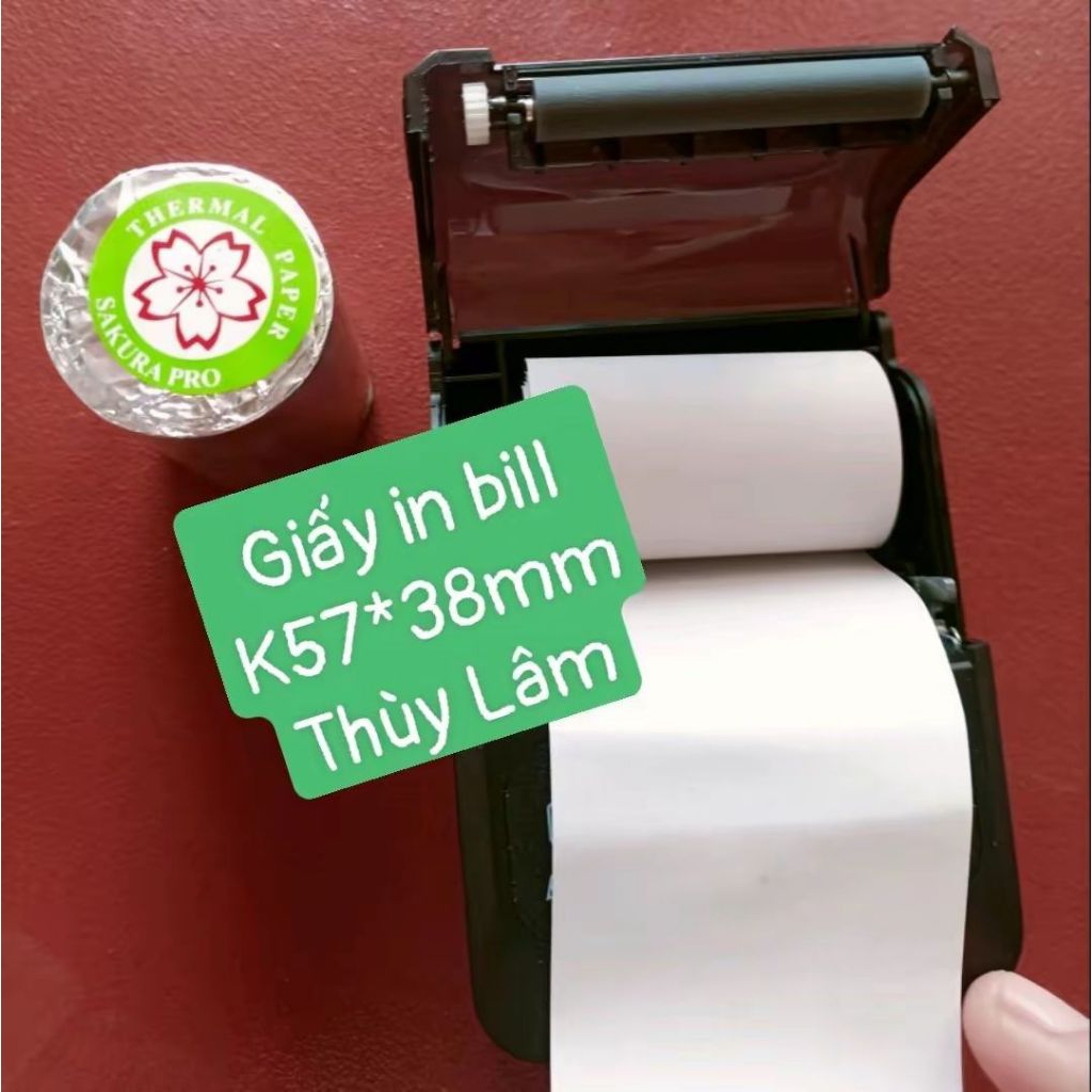 Thùng 100 cuộn Giấy in bill K57*38mm dùng cho máy in K57. Dùng cho các máy in để bàn hoặc máy blueto