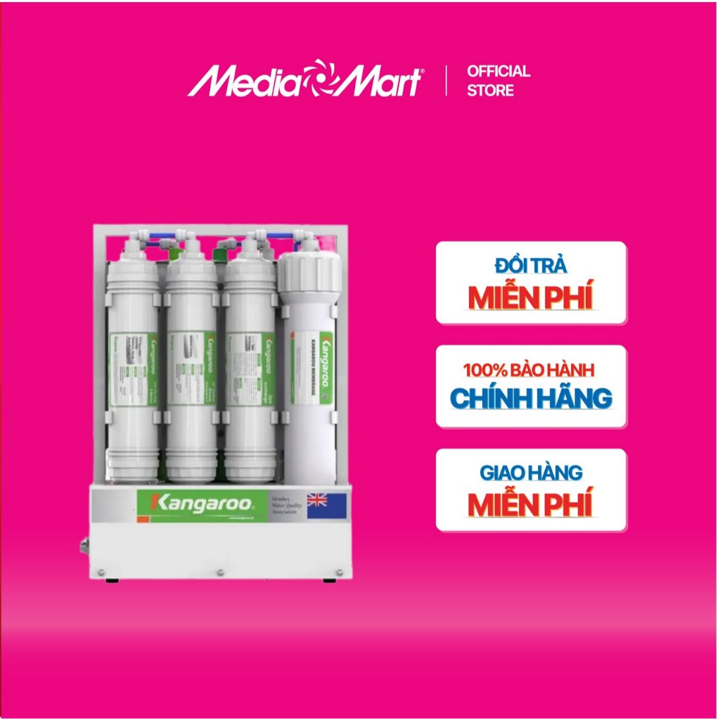 [MEDIAMART] - Máy lọc nước Kangaroo 9 cấp Hydrogen RO KGHP66 KV - FREESHIP,Bảohànhchínhhãng