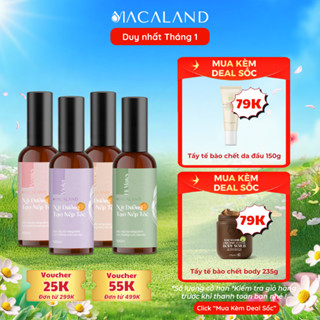  Xịt giữ nếp tạo kiểu dưỡng tóc 3in1 MACALAND 100ml lưu hương nước hoa không khô cứng tóc 