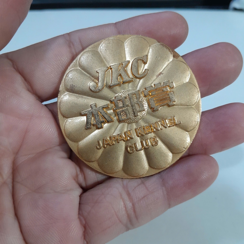 Đồng xu mạ vàng JKC JAPAN KENNNEL CLUB đường kính 52mm Nhật bản