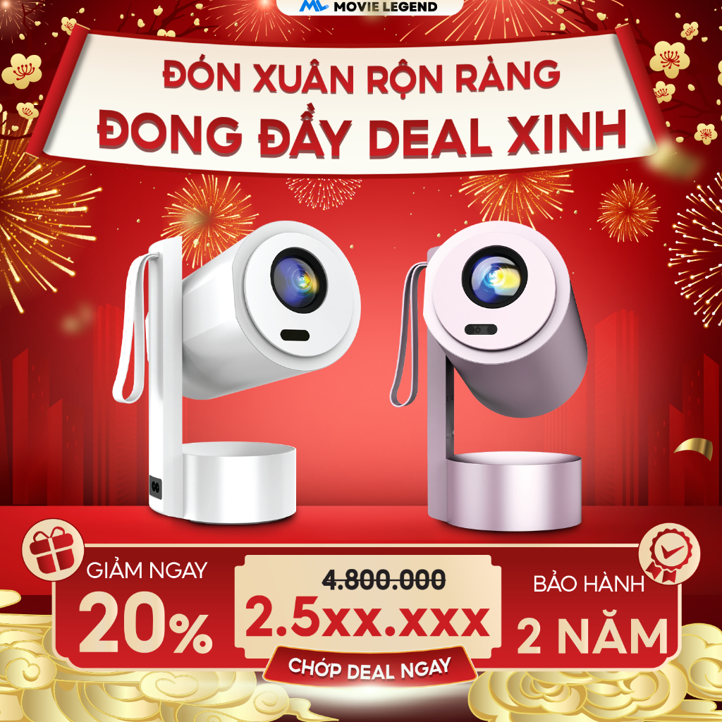 [ NEW ] Máy Chiếu S8 MiniGo - Máy Chiếu Movie Legend - Độ Phân Giải Full HD