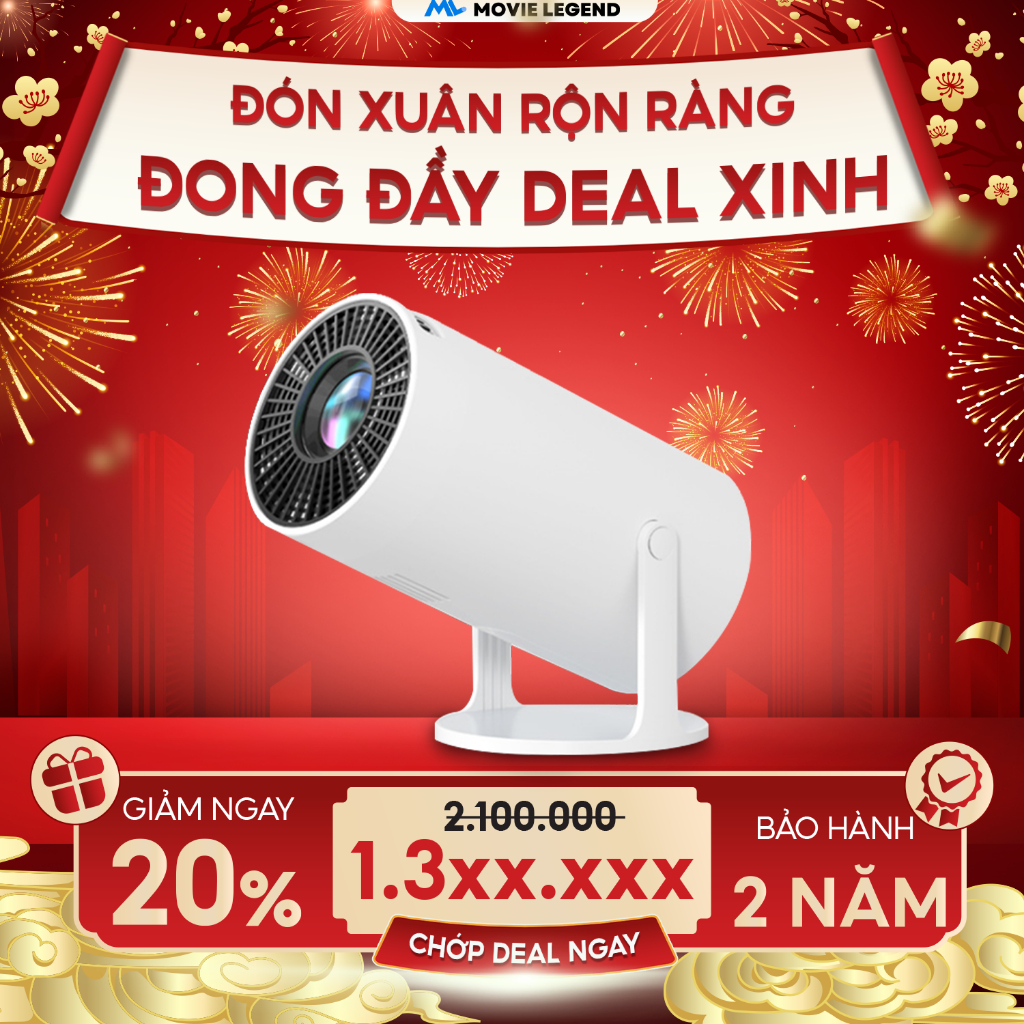 Máy Chiếu Mini S6 - Máy Chiếu Movie Legend - Hỗ Trợ Full HD, Kích Thước Chiếu Lớn