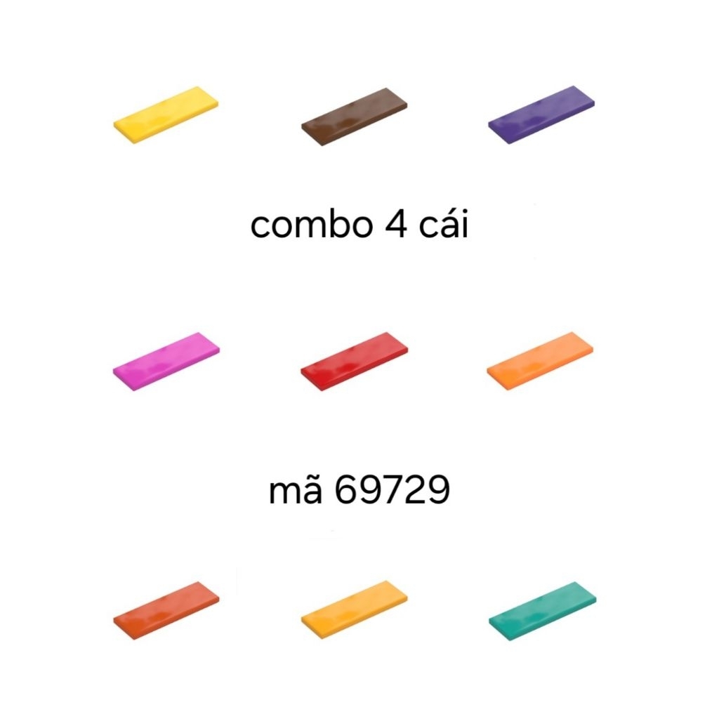 Xếp hình lego combo 4 gạch 2x6 mã 69729