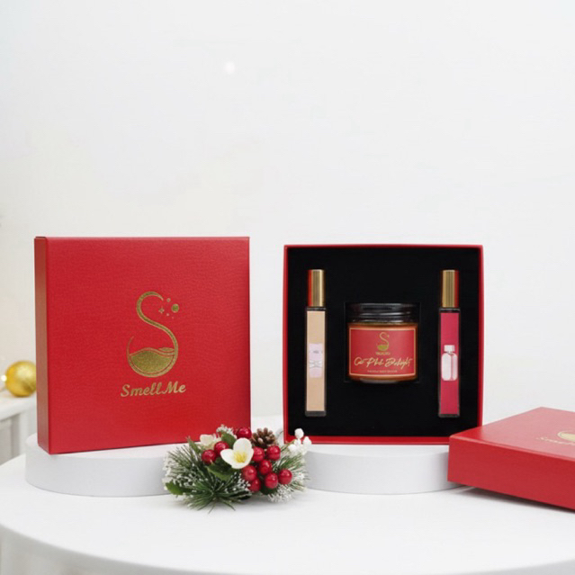 Giftbox - Hộp quà nước hoa nến thơm sang trọng