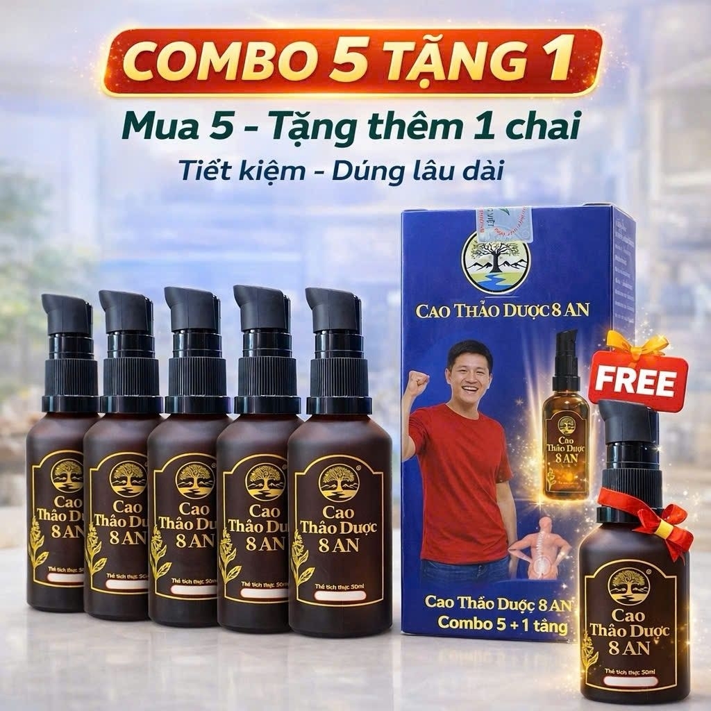 1Hộp -Cao Xoa Bóp Thảo Dược 8S 8 Sang BDS (50ml) cải thiện đau nhức cơ xương khớp
