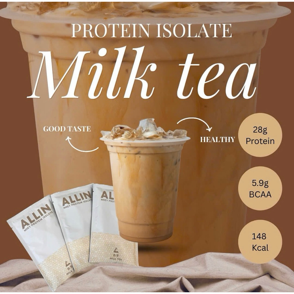 Allin protein isolate vị trà sữa