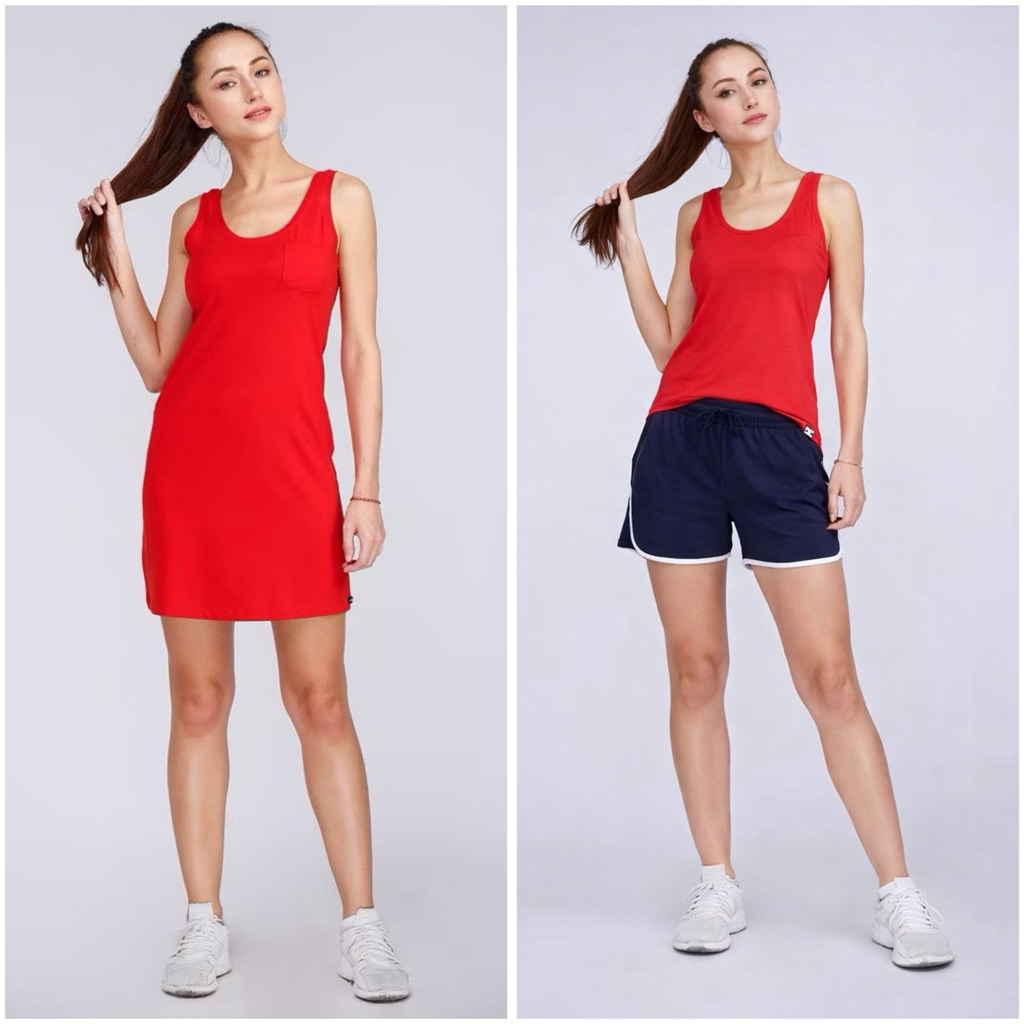 Thanh lý pass combo 2 sản phẩm áo đầm váy áo tanktop ba lỗ Jockey authentic chính hãng size M Thể Th